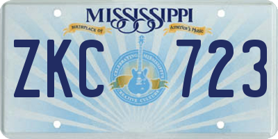 MS license plate ZKC723