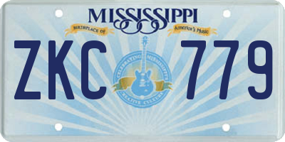 MS license plate ZKC779