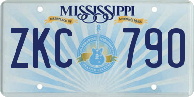 MS license plate ZKC790