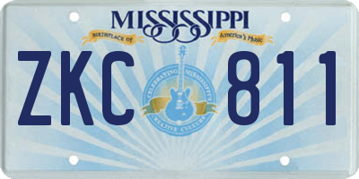MS license plate ZKC811