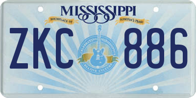 MS license plate ZKC886