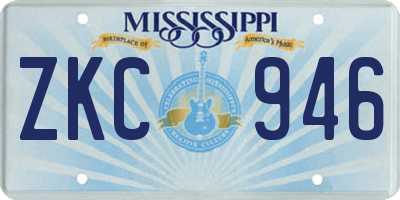 MS license plate ZKC946