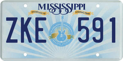 MS license plate ZKE591