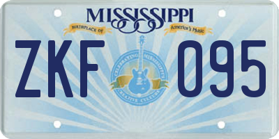 MS license plate ZKF095