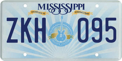 MS license plate ZKH095