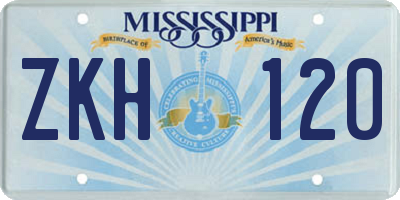 MS license plate ZKH120