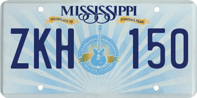 MS license plate ZKH150