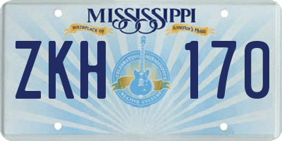 MS license plate ZKH170