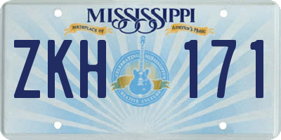MS license plate ZKH171