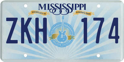 MS license plate ZKH174