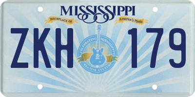 MS license plate ZKH179