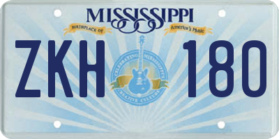 MS license plate ZKH180