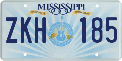 MS license plate ZKH185