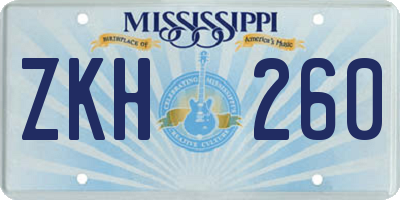 MS license plate ZKH260