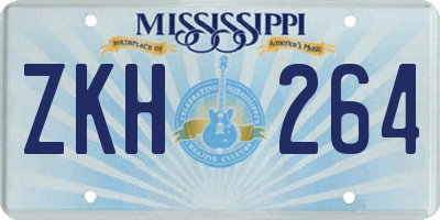 MS license plate ZKH264