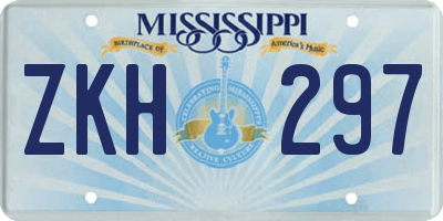MS license plate ZKH297