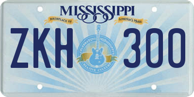 MS license plate ZKH300