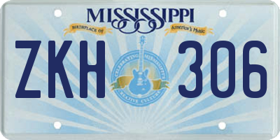 MS license plate ZKH306