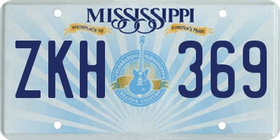 MS license plate ZKH369