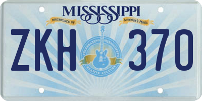 MS license plate ZKH370