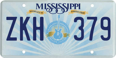 MS license plate ZKH379