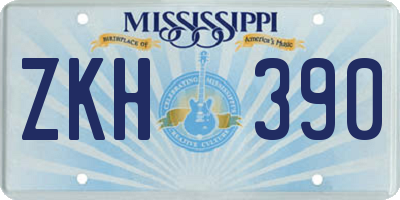 MS license plate ZKH390