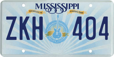 MS license plate ZKH404