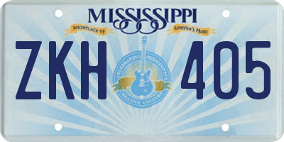 MS license plate ZKH405