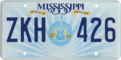 MS license plate ZKH426