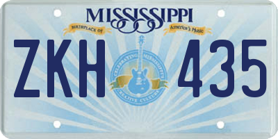 MS license plate ZKH435
