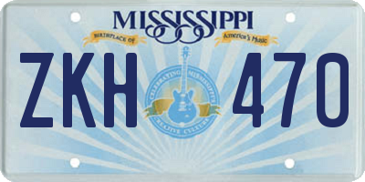 MS license plate ZKH470