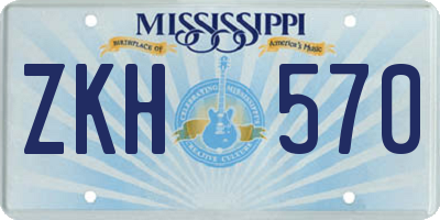 MS license plate ZKH570