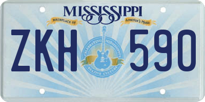 MS license plate ZKH590