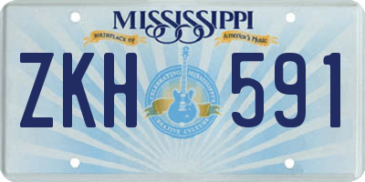 MS license plate ZKH591