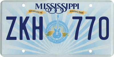 MS license plate ZKH770