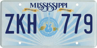 MS license plate ZKH779