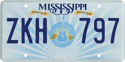 MS license plate ZKH797