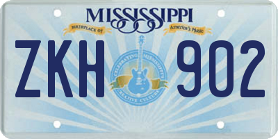 MS license plate ZKH902