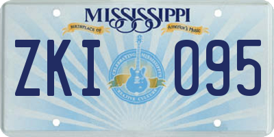 MS license plate ZKI095