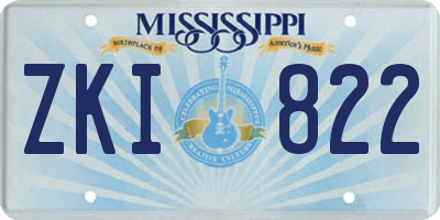 MS license plate ZKI822