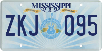 MS license plate ZKJ095
