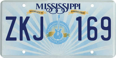 MS license plate ZKJ169