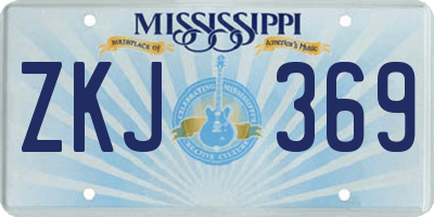 MS license plate ZKJ369