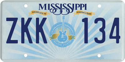 MS license plate ZKK134