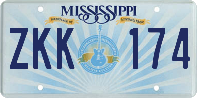 MS license plate ZKK174