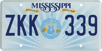 MS license plate ZKK339