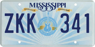 MS license plate ZKK341