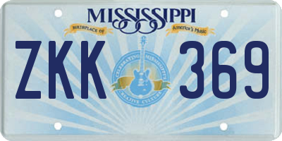 MS license plate ZKK369