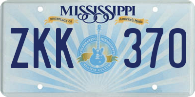 MS license plate ZKK370