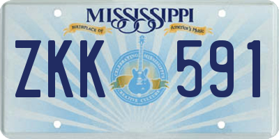 MS license plate ZKK591